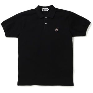 Bape Black Poll Shirt Silicone Bape Head